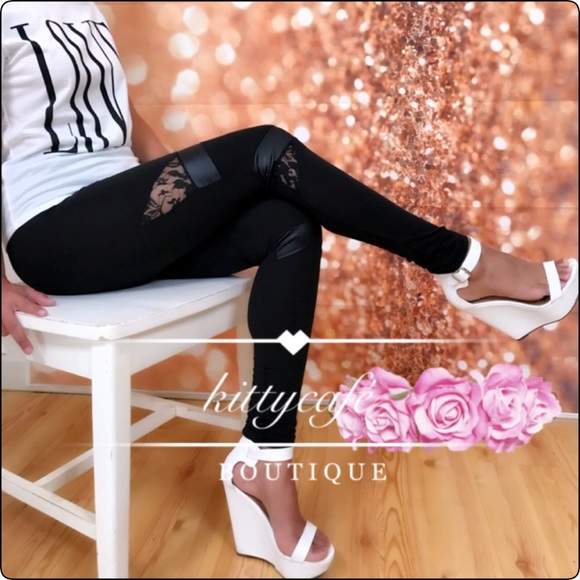Leather/Lace Legging - Picture 6 of 7